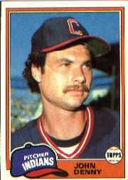 1981 Topps Baseball Cards      122     John Denny